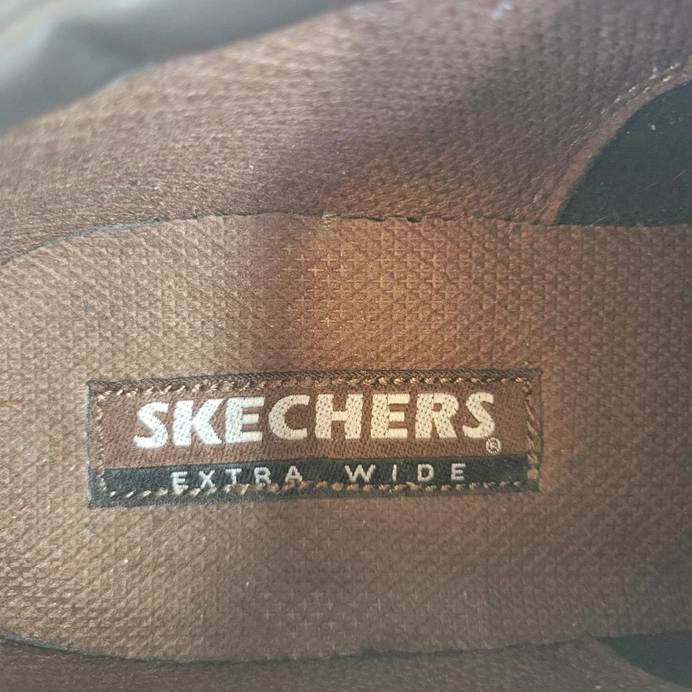 Skechers Mens Tom Cats Brown Leather Utility Shoes Size 13 Lug Sole